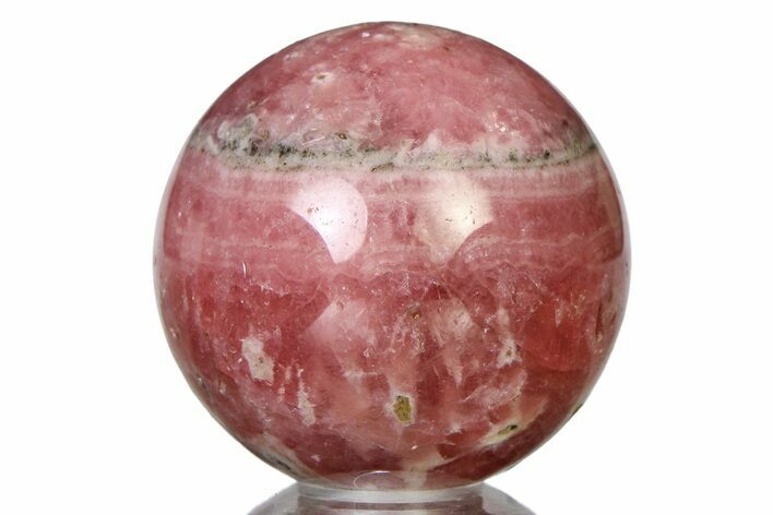 Polished Rhodochrosite Sphere - Argentina #315248